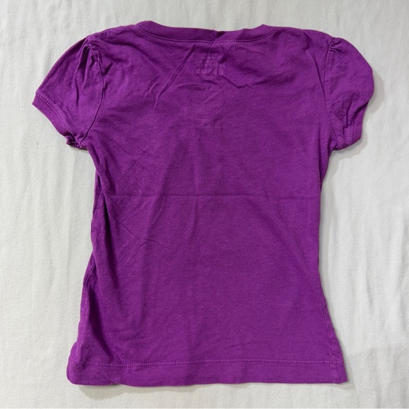 Purple Shirt Girl’s 5 XS V Neck Preppy Short Sleeve Tee Old Navy Summer Beach - Picture 3 of 6
